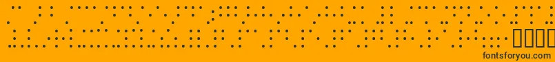 Braillesh-Schriftart – Schwarze Schriften auf orangefarbenem Hintergrund