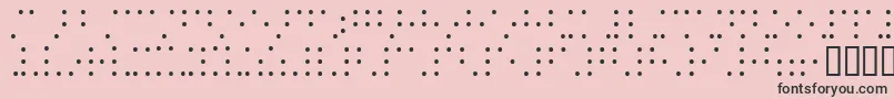 Braillesh-Schriftart – Schwarze Schriften auf rosa Hintergrund