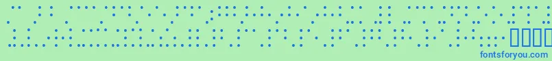 Braillesh Font – Blue Fonts on Green Background