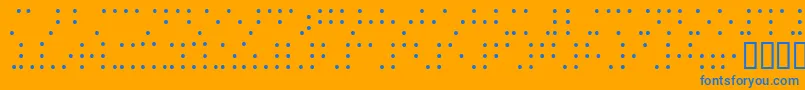 Braillesh Font – Blue Fonts on Orange Background