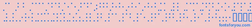 Braillesh-Schriftart – Blaue Schriften auf rosa Hintergrund