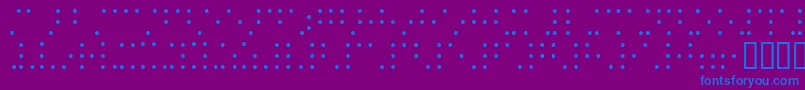 フォントBraillesh – 紫色の背景に青い文字