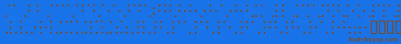 Braillesh Font – Brown Fonts on Blue Background