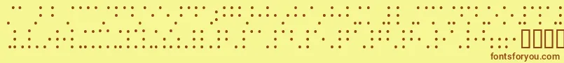 Braillesh Font – Brown Fonts on Yellow Background