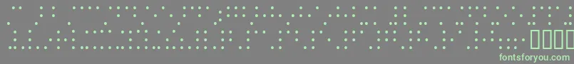 Braillesh Font – Green Fonts on Gray Background