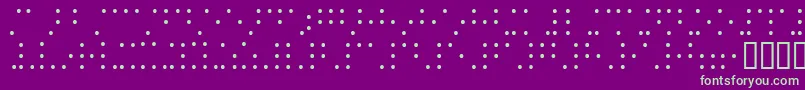 Шрифт Braillesh – зелёные шрифты на фиолетовом фоне