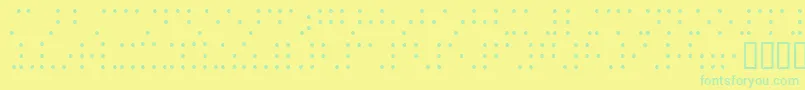 Braillesh-Schriftart – Grüne Schriften auf gelbem Hintergrund