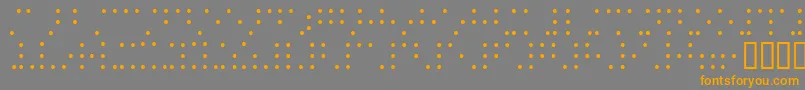 Braillesh Font – Orange Fonts on Gray Background