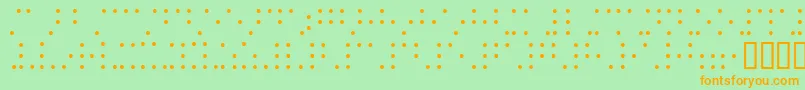 Braillesh-Schriftart – Orangefarbene Schriften auf grünem Hintergrund