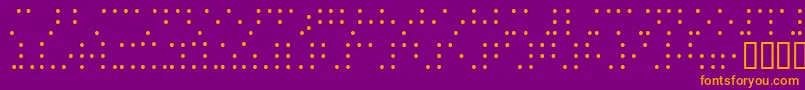 Fonte Braillesh – fontes laranjas em um fundo violeta