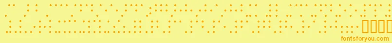 Fonte Braillesh – fontes laranjas em um fundo amarelo