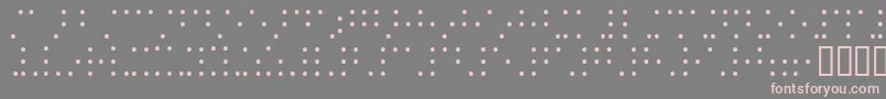 Braillesh-fontti – vaaleanpunaiset fontit harmaalla taustalla
