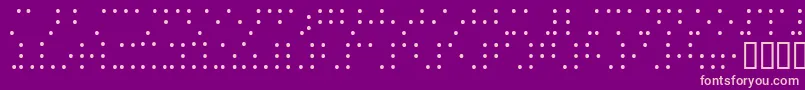 Braillesh-Schriftart – Rosa Schriften auf violettem Hintergrund