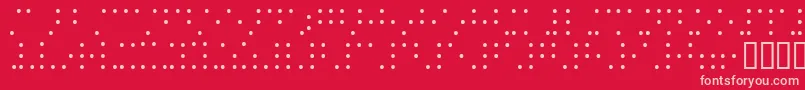 Braillesh Font – Pink Fonts on Red Background