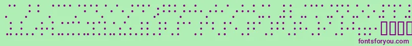 Braillesh-Schriftart – Violette Schriften auf grünem Hintergrund