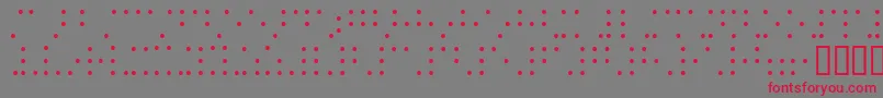 Braillesh Font – Red Fonts on Gray Background