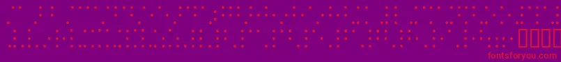 Braillesh-Schriftart – Rote Schriften auf violettem Hintergrund