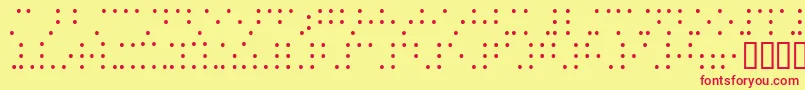 Braillesh Font – Red Fonts on Yellow Background