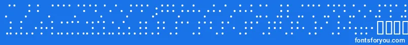 Braillesh-Schriftart – Weiße Schriften auf blauem Hintergrund