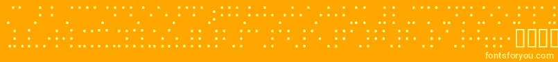 Braillesh Font – Yellow Fonts on Orange Background