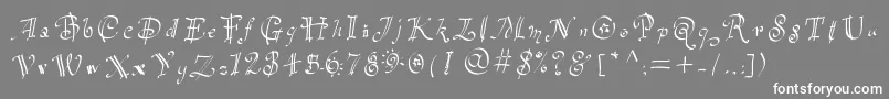 フォントPartyhand – 灰色の背景に白い文字