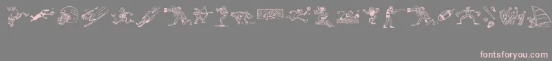 Cartoon4Sports Font – Pink Fonts on Gray Background