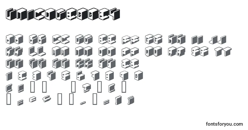 Czcionka Unicode0024 – alfabet, cyfry, specjalne znaki