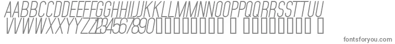 MojaveSlanted-fontti – harmaat kirjasimet valkoisella taustalla