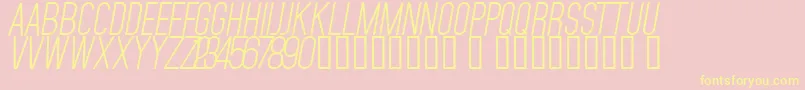 MojaveSlanted-Schriftart – Gelbe Schriften auf rosa Hintergrund