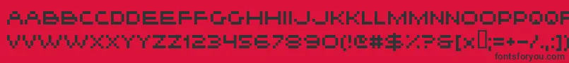 Hiskyf21 Font – Black Fonts on Red Background