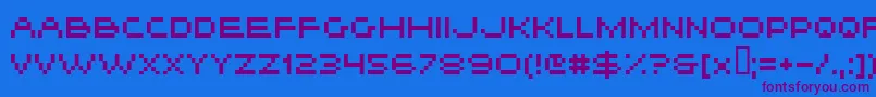 Hiskyf21 Font – Purple Fonts on Blue Background