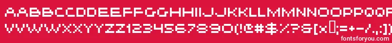 フォントHiskyf21 – 赤い背景に白い文字