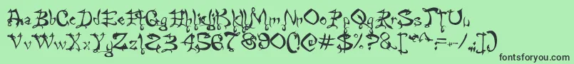 Faelorehn Font – Black Fonts on Green Background