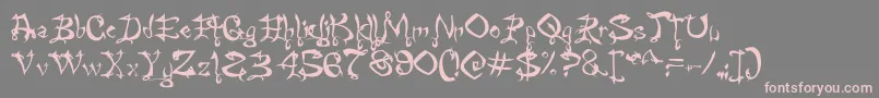 Faelorehn Font – Pink Fonts on Gray Background