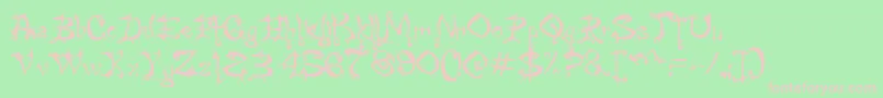 Faelorehn Font – Pink Fonts on Green Background