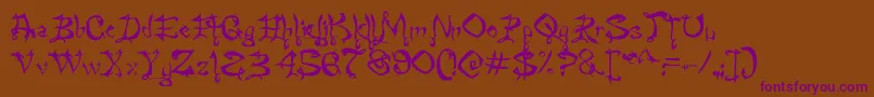 Faelorehn Font – Purple Fonts on Brown Background