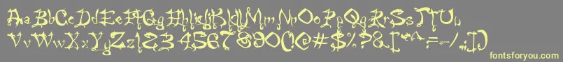 Faelorehn Font – Yellow Fonts on Gray Background