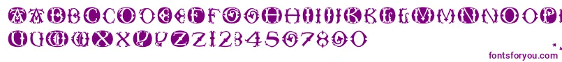 Toskanacapsround Font – Purple Fonts on White Background