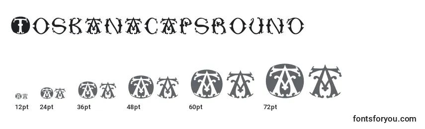 Toskanacapsround Font Sizes