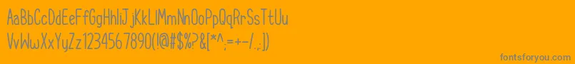 CupcakeSmilesRegular Font – Gray Fonts on Orange Background