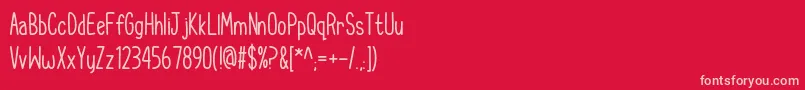 CupcakeSmilesRegular Font – Pink Fonts on Red Background