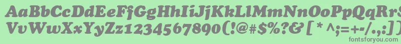 CooperSsiBlackItalic Font – Gray Fonts on Green Background