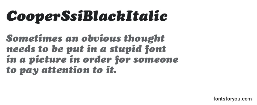 Шрифт CooperSsiBlackItalic