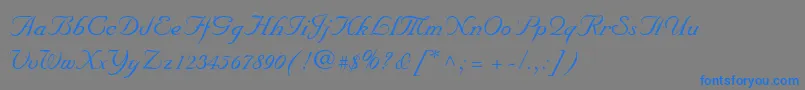 MarriageScriptNormal Font – Blue Fonts on Gray Background