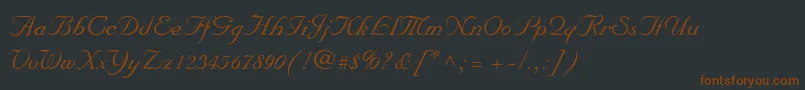 MarriageScriptNormal Font – Brown Fonts on Black Background