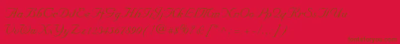 MarriageScriptNormal Font – Brown Fonts on Red Background