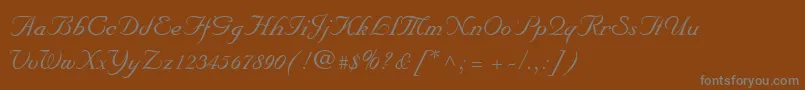 MarriageScriptNormal Font – Gray Fonts on Brown Background