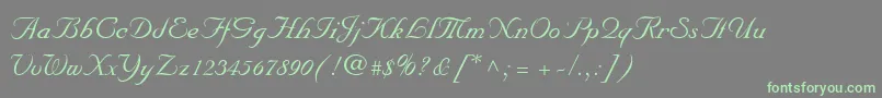 MarriageScriptNormal Font – Green Fonts on Gray Background