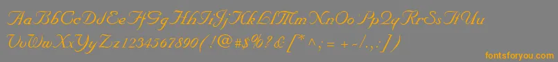 MarriageScriptNormal Font – Orange Fonts on Gray Background