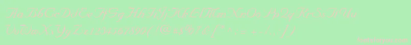 MarriageScriptNormal Font – Pink Fonts on Green Background